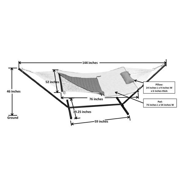 Arlmont & Co. Cambria Spreader Bar Hammock with Stand & Reviews Wayfair